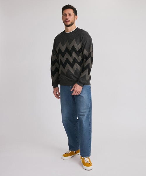 Saturdays NYC（サタデーズ ニューヨークシティ ）の「Greg Spike Sweater（ニット/セーター・メンズ・チャコールグレー/オフホワイト・M/S）」の11枚目の写真