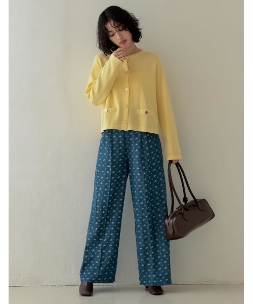 Re:EDIT（リエディ）の「[2025SS COLLECTION][低身長/高身長サイズ有]フラワー刺繍ライトオンスデニムワイドパンツ（デニムパンツ・レディース・ライトブルー/ブルー・SHORT/MEDIUM/TALL/LARGE）」の22枚目の写真