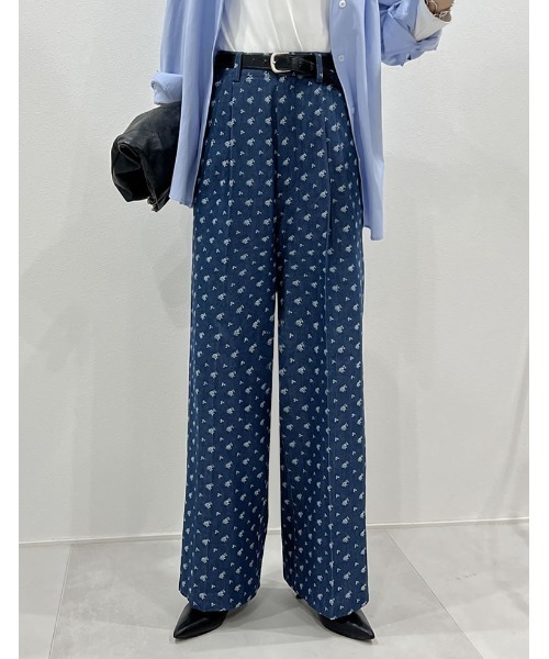 Re:EDIT（リエディ）の「[2025SS COLLECTION][低身長/高身長サイズ有]フラワー刺繍ライトオンスデニムワイドパンツ（デニムパンツ・レディース・ライトブルー/ブルー・SHORT/MEDIUM/TALL/LARGE）」の12枚目の写真