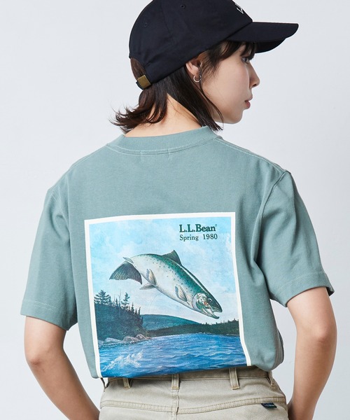 tシャツ 「JAPAN EDITION」ビーンズ 1980 ショートスリーブ・カタログ・トラウト・ティ レディース L.L.Bean tシャツ 「JAPAN EDITION」ビーンズ 1980 ショート