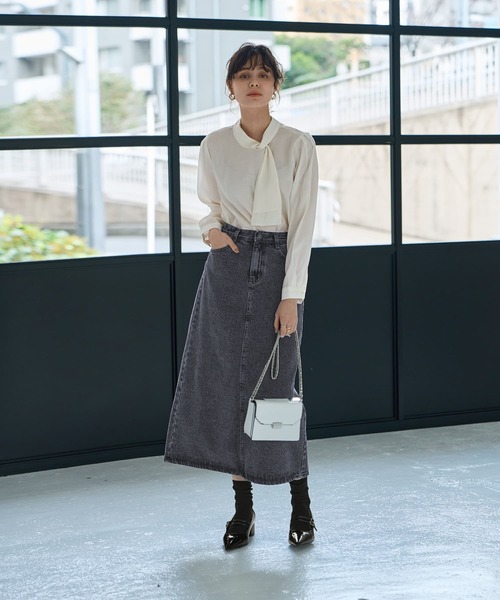 ブラウス シャツ 片寄せボウタイブラウス レディース 片寄せボウタイブラウス（シャツ/ブラウス）｜STYLE DELI