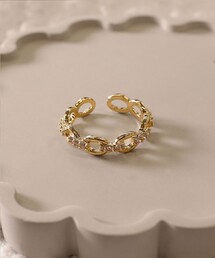 Tiaclasse（ティアクラッセ）の「【安田美沙子さん着用】キュービックチェーンリング（リング）」