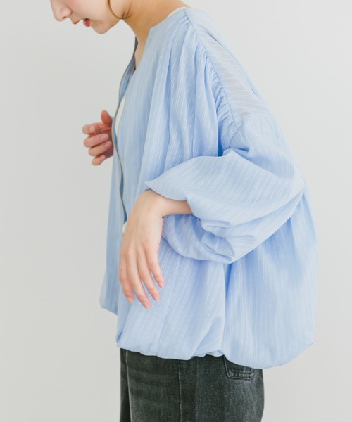 ITEMS URBANRESEARCH（アイテムズ アーバンリサーチ）の「バルーンスリーブブルゾン（ブルゾン・レディース・ベージュ系その他/ブルー・FREE）」の20枚目の写真