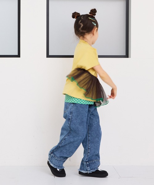 MARKEY'S(マーキーズ)の「ドルマンチュールドッキングTシャツ(Tシャツ/カットソー・キッズ・チャコール/イエロー/ライトピンク・120/110/100/90/150/140/130)」の10枚目の写真