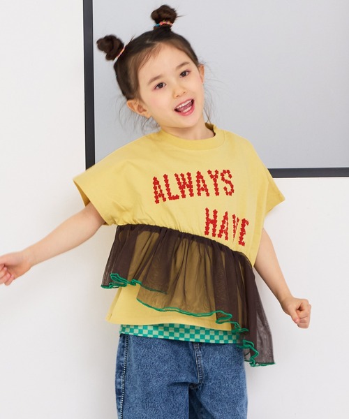 MARKEY'S(マーキーズ)の「ドルマンチュールドッキングTシャツ(Tシャツ/カットソー・キッズ・チャコール/イエロー/ライトピンク・120/110/100/90/150/140/130)」の19枚目の写真