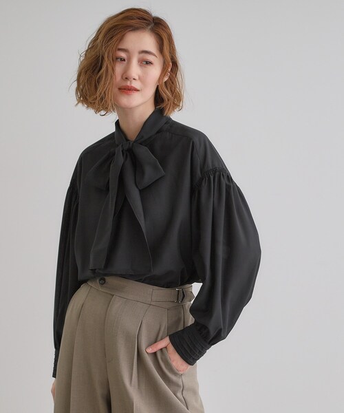 grove（グローブ）の「2WAYシアーボウタイブラウス（シャツ/ブラウス・レディース・ブラック/オフホワイト・02/03/01/05/04）」の11枚目の写真