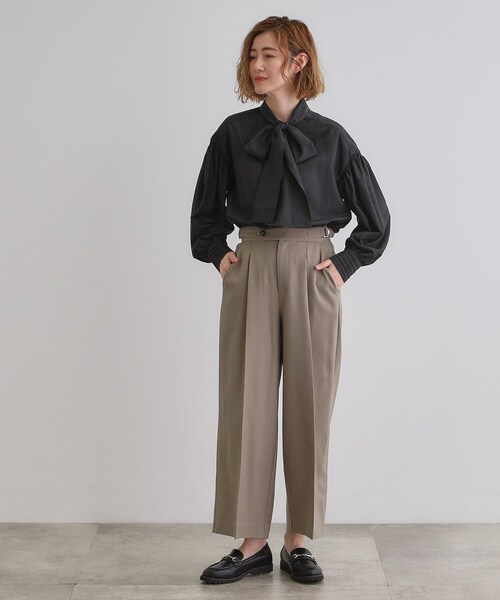 grove（グローブ）の「2WAYシアーボウタイブラウス（シャツ/ブラウス・レディース・ブラック/オフホワイト・02/03/01/05/04）」の14枚目の写真