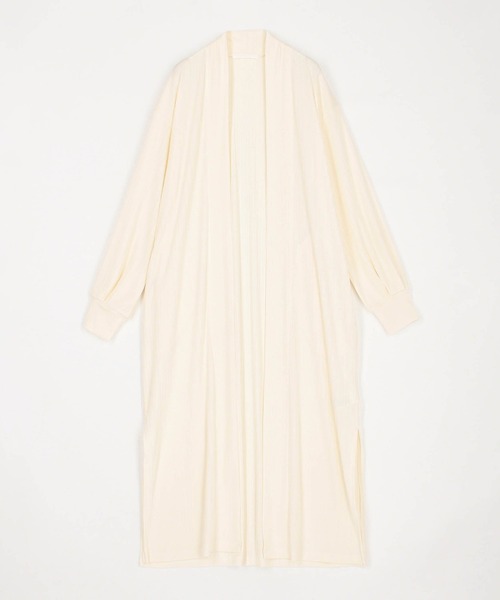 NICOLE white（ニコルホワイト）の「ランダムリブロングトッパー（カーディガン/ボレロ・レディース・ブラック/オフホワイト/サックスブルー/カーキ・FREE）」の10枚目の写真