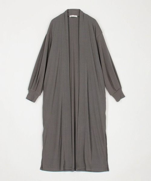 NICOLE white（ニコルホワイト）の「ランダムリブロングトッパー（カーディガン/ボレロ・レディース・ブラック/オフホワイト/サックスブルー/カーキ・FREE）」の11枚目の写真