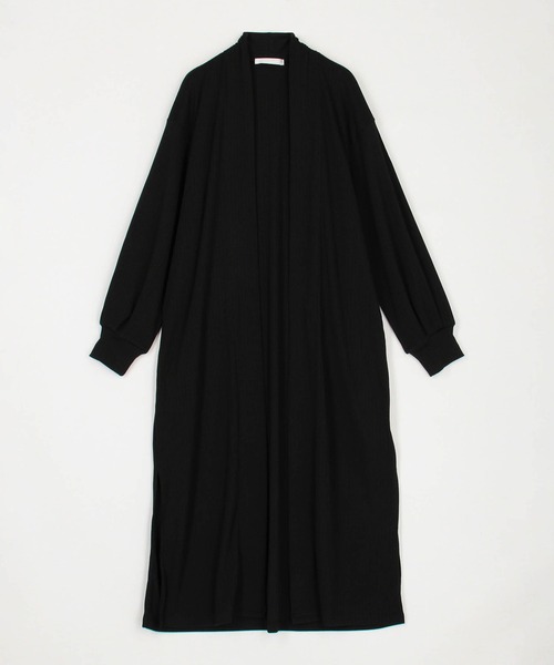 NICOLE white（ニコルホワイト）の「ランダムリブロングトッパー（カーディガン/ボレロ・レディース・ブラック/オフホワイト/サックスブルー/カーキ・FREE）」の12枚目の写真