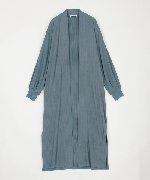 NICOLE white（ニコルホワイト）の「ランダムリブロングトッパー（カーディガン/ボレロ・レディース・ブラック/オフホワイト/サックスブルー/カーキ・FREE）」の13枚目の写真