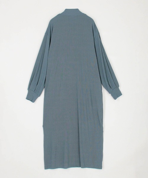 NICOLE white（ニコルホワイト）の「ランダムリブロングトッパー（カーディガン/ボレロ・レディース・ブラック/オフホワイト/サックスブルー/カーキ・FREE）」の14枚目の写真