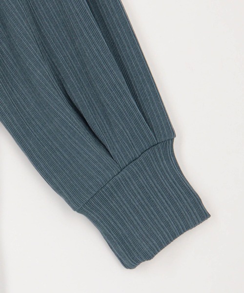 NICOLE white（ニコルホワイト）の「ランダムリブロングトッパー（カーディガン/ボレロ・レディース・ブラック/オフホワイト/サックスブルー/カーキ・FREE）」の16枚目の写真