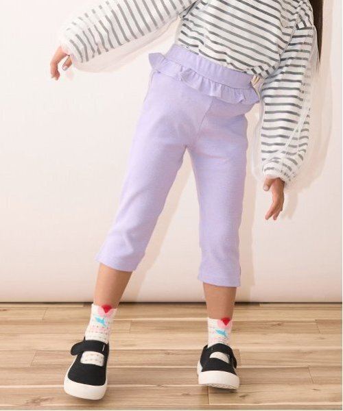大人気カラー再入荷】【ともパン】サイドスリット7分丈カプリ