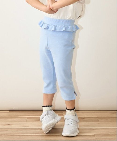 Lycee mine(リセマイン)の「【ともパン】サイドスリット7分丈カプリパンツ(その他パンツ・キッズ・クリーム/サックスブルー/カラフル/ブラック/ピンク/ベージュ/ミント/ラベンダー/アイボリー・100cm/120cm/110cm/130cm/140cm)」の6枚目の写真