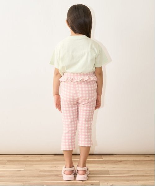 Lycee mine(リセマイン)の「【ともパン】サイドスリット7分丈カプリパンツ【子供服】【キッズ】【女の子】(その他パンツ・キッズ・クリーム/サックスブルー/カラフル/ブラック/ピンク/ベージュ/ミント/ラベンダー/アイボリー・100cm/120cm/110cm/130cm/140cm)」の10枚目の写真