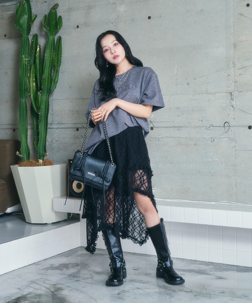 ANDGEEBEE（アンジービー）の「イレヘムレーススカパン（スカート・レディース・ブラック/ホワイト・FREE）」の4枚目の写真