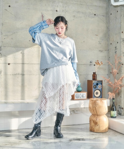 ANDGEEBEE（アンジービー）の「イレヘムレーススカパン（スカート・レディース・ブラック/ホワイト・FREE）」の9枚目の写真