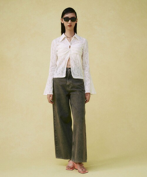 josemoon レースシャツ JOSEMOON/ジョゼムーン】FLOW LACE SHIRT/レースシャツ/ブラウス