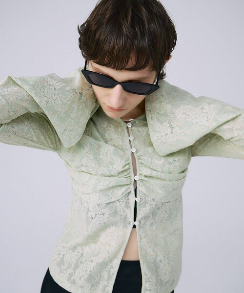 josemoon レースシャツ JOSEMOON/ジョゼムーン】FLOW LACE SHIRT/レースシャツ/ブラウス