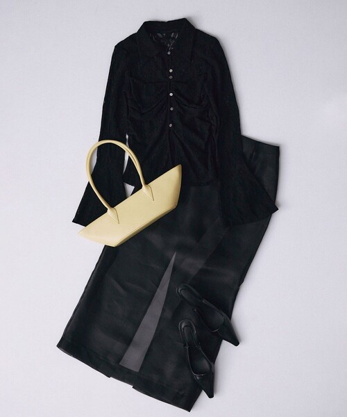 JOSEMOON/ジョゼムーン】FLOW LACE SHIRT/レースシャツ/ブラウス