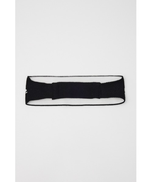 SLY（スライ）の「LOGO KNIT HAIR BAND ロゴ ニット ヘアバンド（ヘアバンド・レディース・ブラック/グレー・FREE）」の4枚目の写真