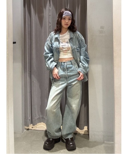 SLY（スライ）の「LOGO KNIT HAIR BAND ロゴ ニット ヘアバンド（ヘアバンド・レディース・ブラック/グレー・FREE）」の22枚目の写真