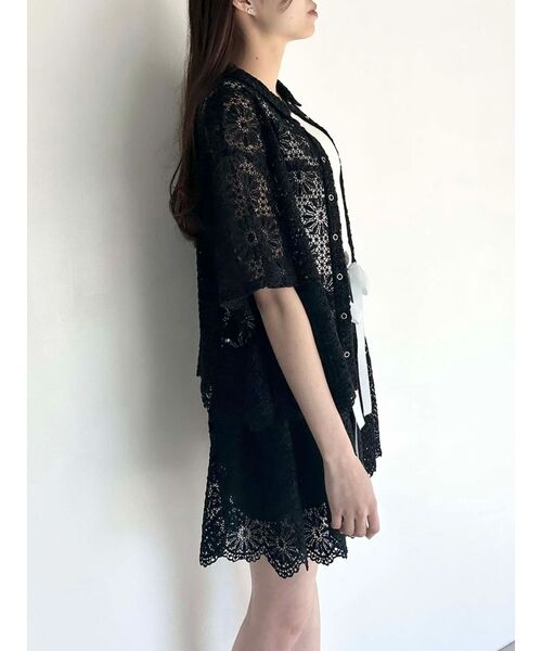 CALNAMUR（カルナムール）の「FLOWER LACE HALF SLEEVE SHIRTS（シャツ/ブラウス・レディース・ホワイト/レッド/ブラック・FREE）」の8枚目の写真