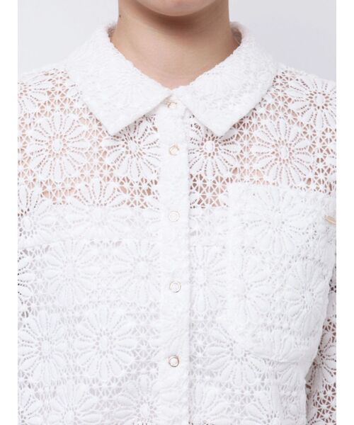 CALNAMUR（カルナムール）の「FLOWER LACE HALF SLEEVE SHIRTS（シャツ/ブラウス・レディース・ホワイト/レッド/ブラック・FREE）」の12枚目の写真