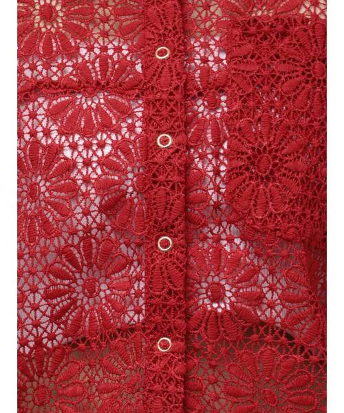 CALNAMUR（カルナムール）の「FLOWER LACE HALF SLEEVE SHIRTS（シャツ/ブラウス・レディース・ホワイト/レッド/ブラック・FREE）」の20枚目の写真