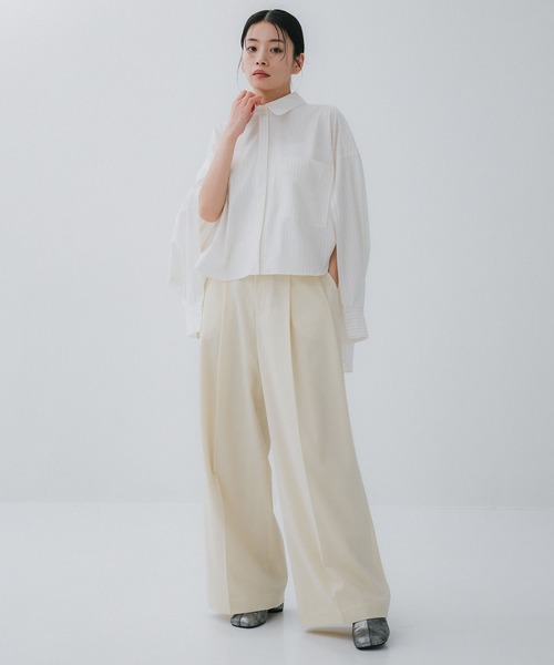 ■STUDIOUS 長袖オーバーサイズシャツ STUDIOUS/ステュディオス】Oversized 4way Shirt/オーバーサイズ
