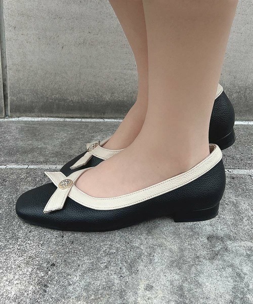 an another angelus(アンアナザーアンジェラス)の「クロスタイデザインパンプス/ fint フィント(パンプス・レディース・ホワイト×ネイビー/ブラック×ホワイト・L/M/S)」の14枚目の写真