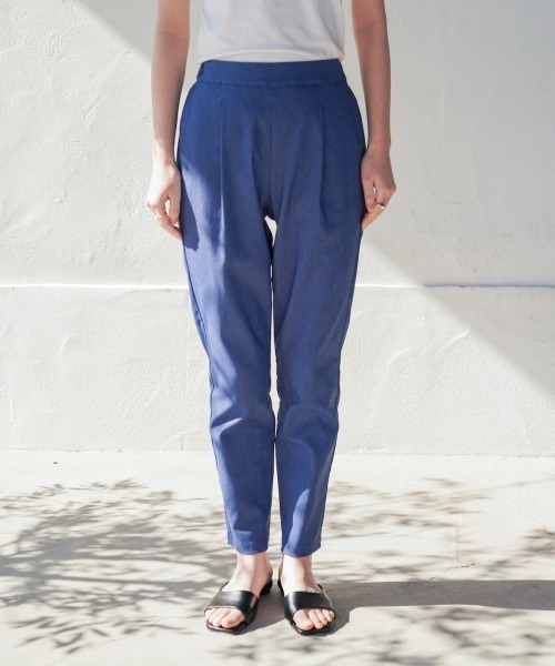 Bou Jeloud（ブージュルード）の「【接触冷感／UVカット】UV/COOL HAKIYASE+（その他パンツ・レディース・パープル/ブラック/オフホワイト/カーキ/インディゴブルー・36/42/38/40）」の8枚目の写真