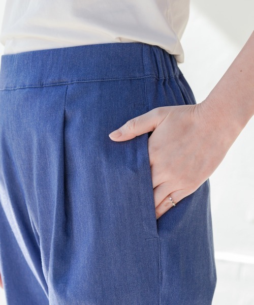 Bou Jeloud（ブージュルード）の「【接触冷感／UVカット】UV/COOL HAKIYASE+（その他パンツ・レディース・パープル/ブラック/オフホワイト/カーキ/インディゴブルー・36/42/38/40）」の10枚目の写真