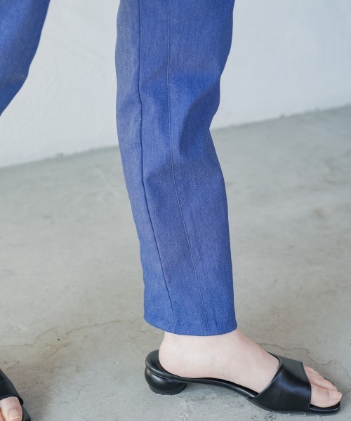 Bou Jeloud（ブージュルード）の「【接触冷感／UVカット】UV/COOL HAKIYASE+（その他パンツ・レディース・パープル/ブラック/オフホワイト/カーキ/インディゴブルー・36/42/38/40）」の12枚目の写真