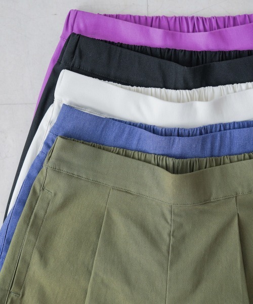 Bou Jeloud（ブージュルード）の「【接触冷感／UVカット】UV/COOL HAKIYASE+（その他パンツ・レディース・パープル/ブラック/オフホワイト/カーキ/インディゴブルー・36/42/38/40）」の20枚目の写真
