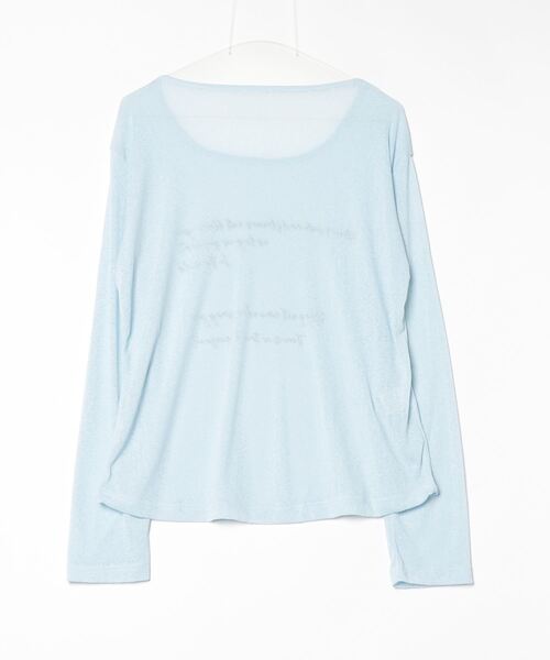 LETee(レティー)の「シアーオフショルダートップス(Tシャツ/カットソー・レディース・ベージュ/ホワイト/ブラック/ブルー・FREE)」の5枚目の写真
