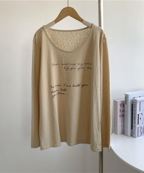 LETee(レティー)の「シアーオフショルダートップス(Tシャツ/カットソー・レディース・ベージュ/ホワイト/ブラック/ブルー・FREE)」の8枚目の写真