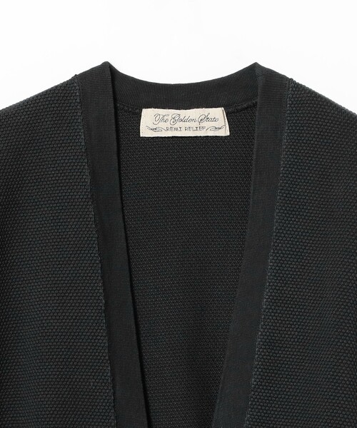 REMI RELIEF（レミレリーフ）の「【別注】REMI RELIEF / Cotton Kanoko Cardigan Solid（カーディガン/ボレロ・メンズ・ブラック系その他4・LARGE/MEDIUM）」の3枚目の写真