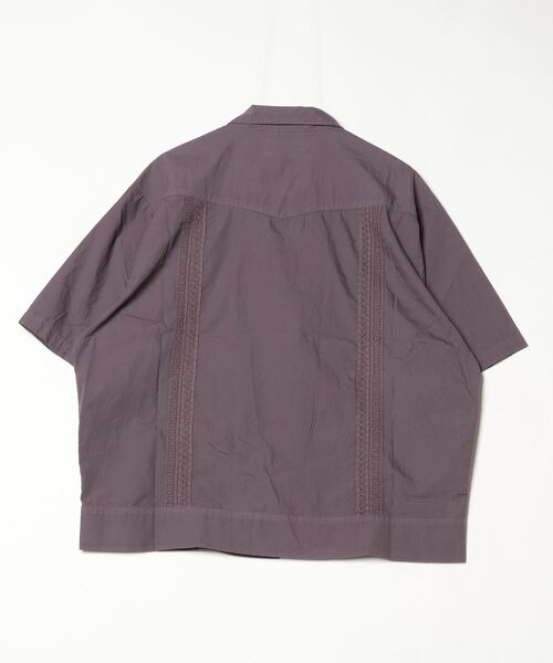 ADAM PATEK(アダムパテック)の「【ADAMPATEK/アダムパテック】overdyed cuban shirt/製品染めキューバシャツ(シャツ/ブラウス・レディース・チャコールグレー/ブラック・1/2)」の9枚目の写真
