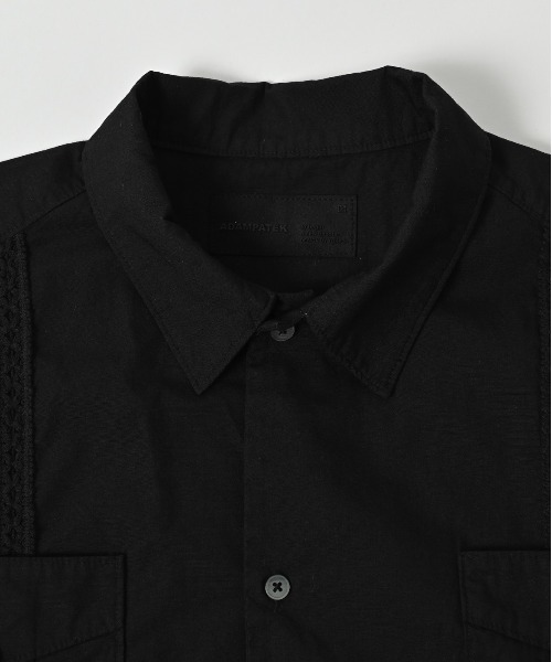 ADAM PATEK(アダムパテック)の「【ADAMPATEK/アダムパテック】overdyed cuban shirt/製品染めキューバシャツ(シャツ/ブラウス・レディース・チャコールグレー/ブラック・1/2)」の6枚目の写真