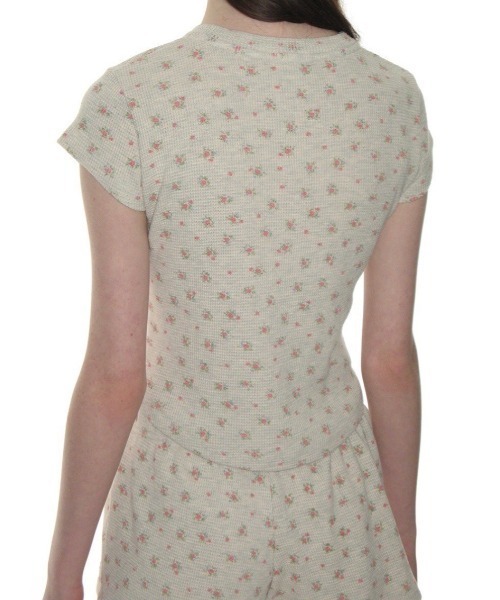 CRANK】FLOWER HENLEY NECK TOP / 【クランク】フラワーヘンリー