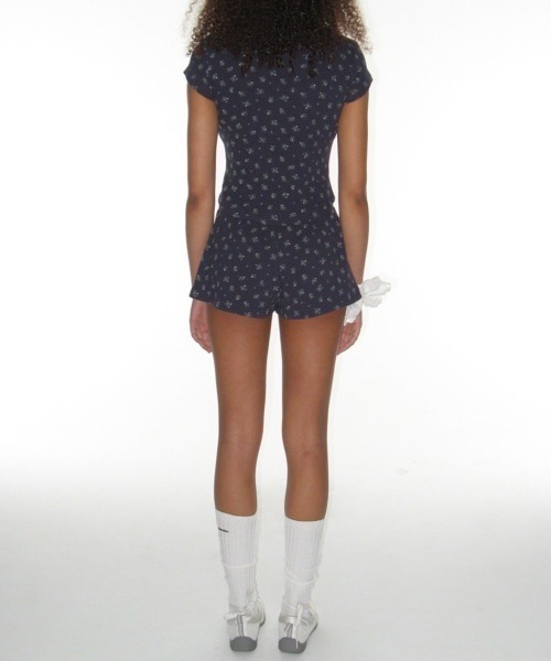 CRANK（クランク）の「【CRANK】FLOWER HENLEY NECK TOP / 【クランク
