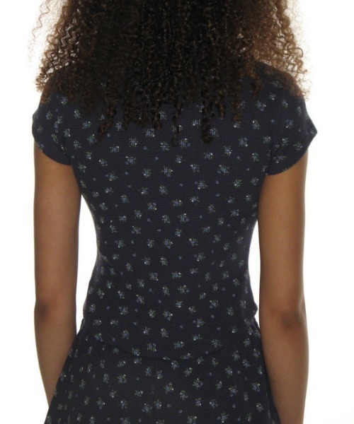 CRANK（クランク）の「【CRANK】FLOWER HENLEY NECK TOP