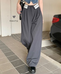 SEN TOKYO | シンプルな中にトレンド感をプラス。ハイウエストロールダウン スラックス(スラックス)