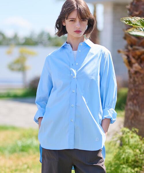 DRESSTERIOR（ドレステリア）の「◆【CLASSY.12月号掲載】オーバーサイズシャツ（シャツ/ブラウス・レディース・サックスブルー/ホワイト・38/36/34）」の18枚目の写真