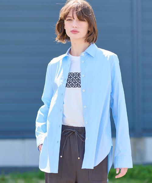 DRESSTERIOR（ドレステリア）の「◆【CLASSY.12月号掲載】オーバーサイズシャツ（シャツ/ブラウス・レディース・サックスブルー/ホワイト・38/36/34）」の15枚目の写真