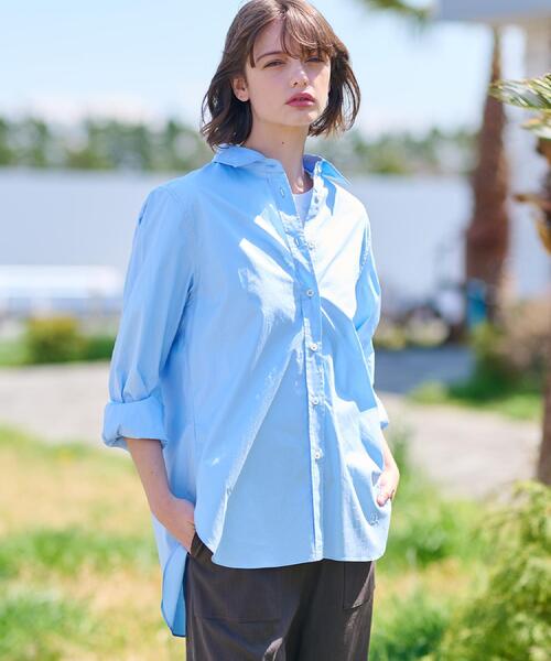 DRESSTERIOR（ドレステリア）の「◆【CLASSY.12月号掲載】オーバーサイズシャツ（シャツ/ブラウス・レディース・サックスブルー/ホワイト・38/36/34）」の14枚目の写真