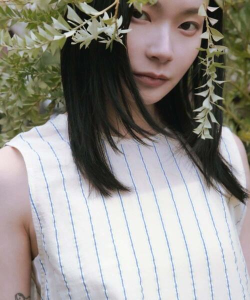 URBAN RESEARCH（アーバンリサーチ）の「new basic　インドコットンサッカーストライプワンピース（ワンピース・レディース・ライトベージュ/レッド・FREE）」の12枚目の写真