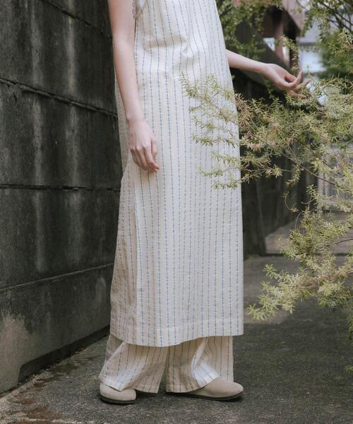 URBAN RESEARCH（アーバンリサーチ）の「new basic　インドコットンサッカーストライプワンピース（ワンピース・レディース・ライトベージュ/レッド・FREE）」の11枚目の写真